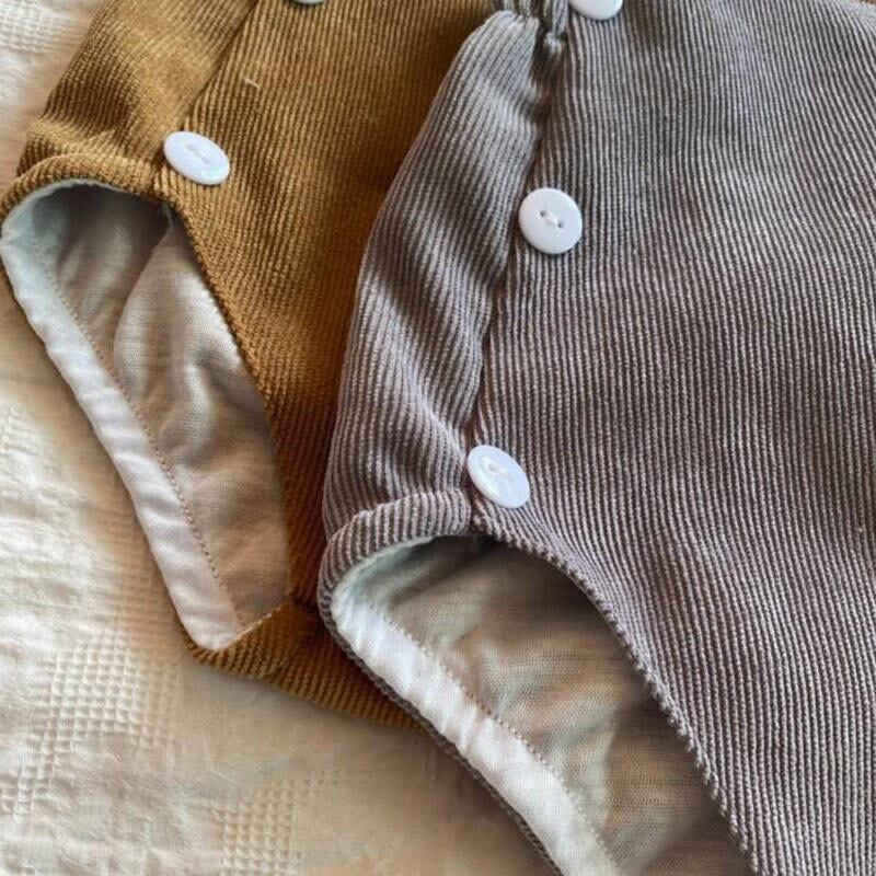 【即納】6ボタンのコーデュロイブルマ|海外子供服|韓国子供服