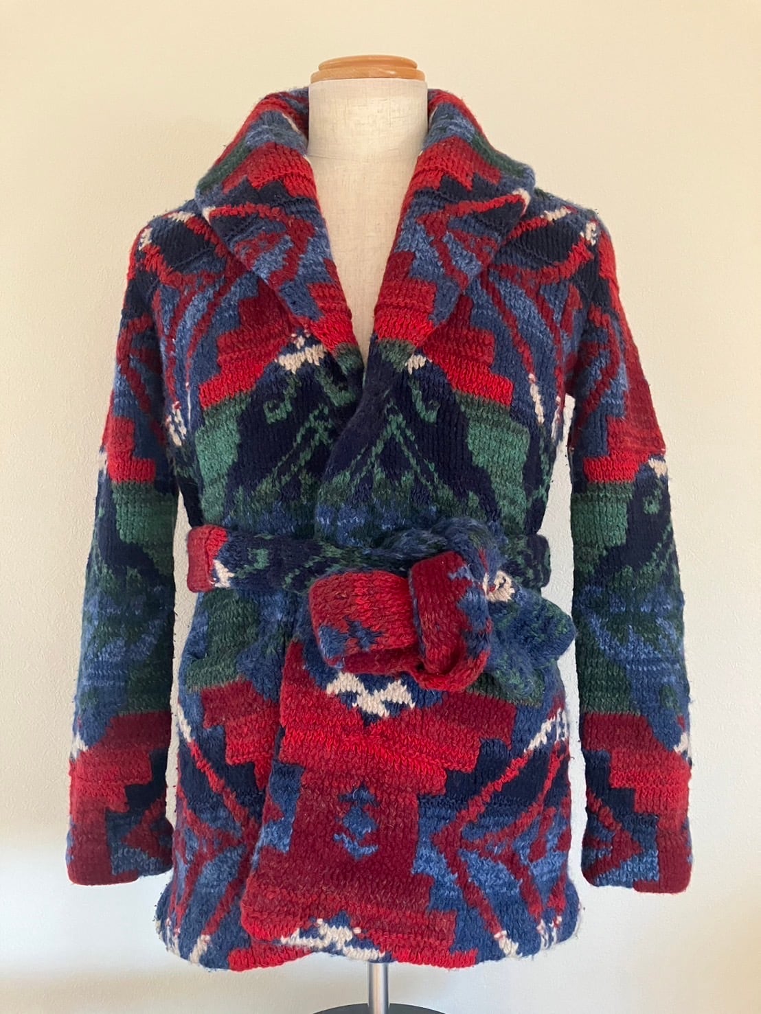 TRL136】RALPH LAUREN ラルフローレン ハンドニットガウン マルチ