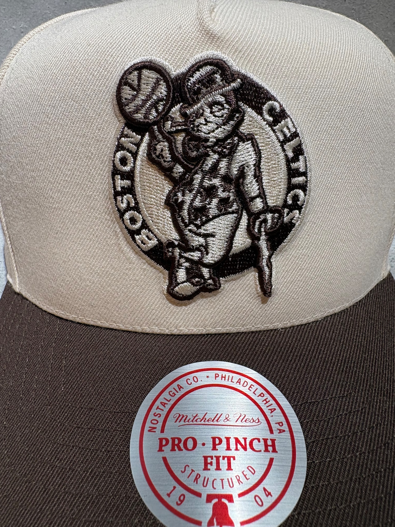 Mitchell&Ness/ミッチェルアンドネス NBA ボストン・セルティックスキャップ クリーム