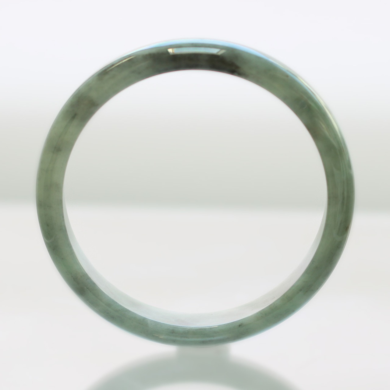 【内径 約58mm】 Marble Komaru 翡翠バングル A貨翡翠 jd_bg1441