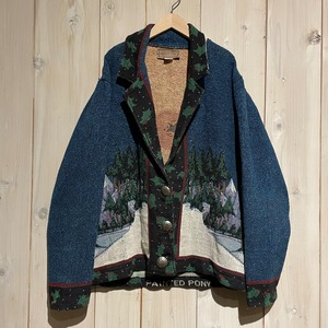 【a.k.a.C.a.k.a vintage】Snow Landscape Design Vintage Loose Goblin Tailored Jacket