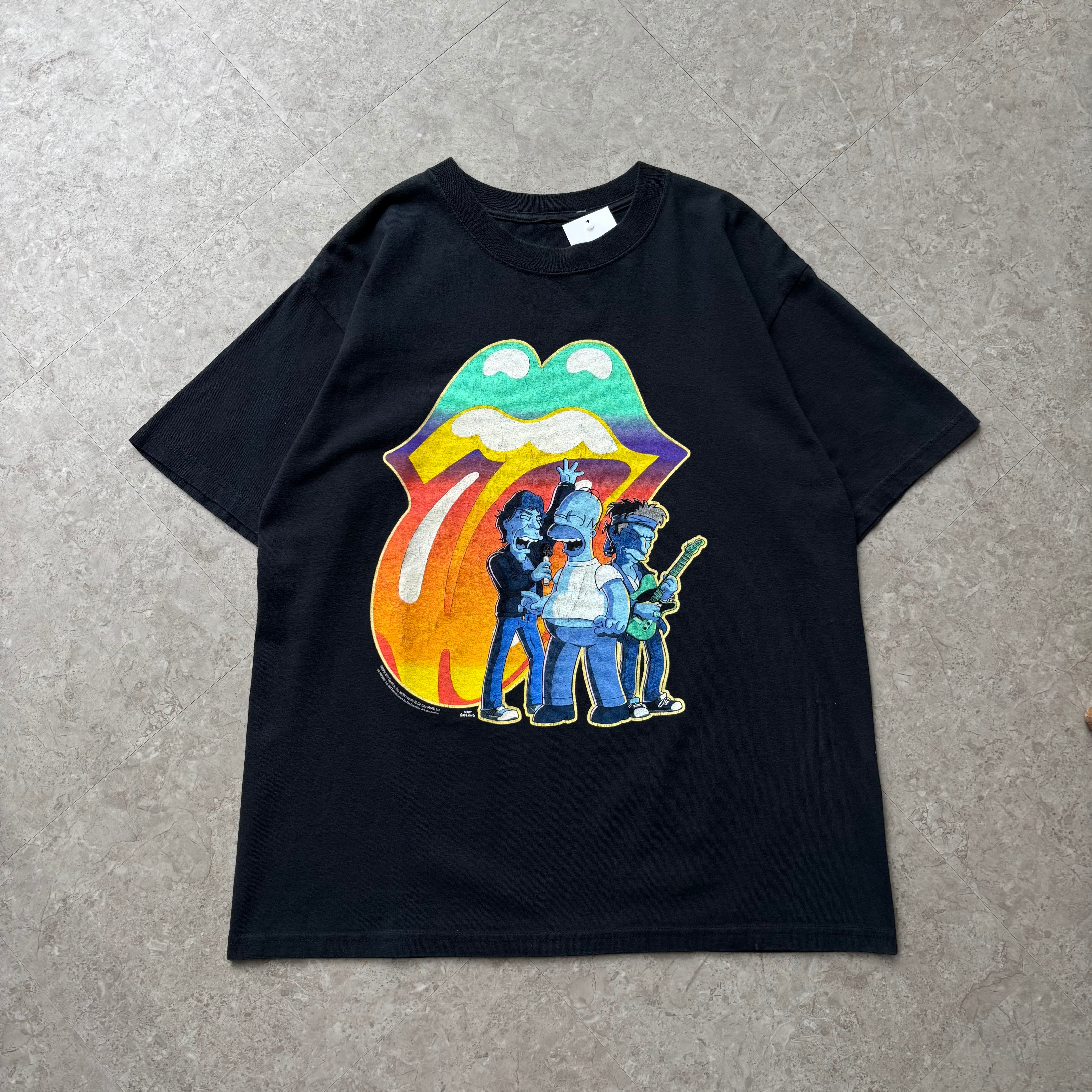2002s Simpsons × Rolling stones T-shirt【仙台店】