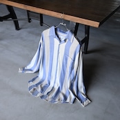 SHIRT8(グーチレーヨンストライプロングスリーブシャツデッドストック)
