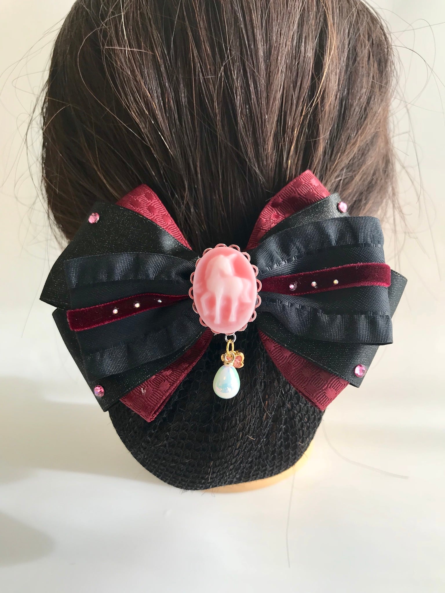 馬術競技用リボン ワインレッド系