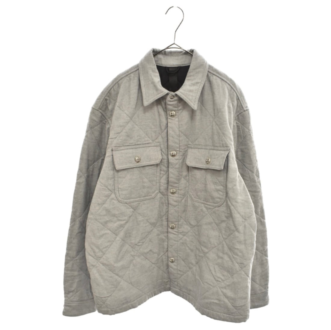 CHROME HEARTS クロムハーツ WORK DOG FBRC SHIRT ワークドッグ ファブリック 中綿シャツジャケット クロスボール グレー