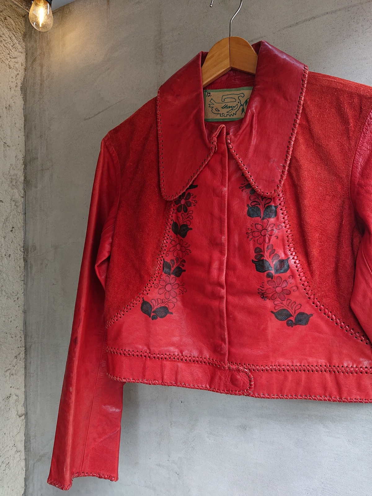1970s Char LEATHER JACKET Red Color | BOW & ARROW WEB STORE