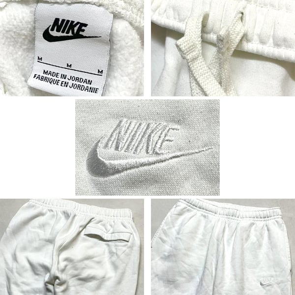 1点物◇ナイキNIKEポケット付き白スウェットパンツ古着メンズM