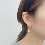 2連ドロップピアス　ニッケルフリーポスト使用　低アレルギー対応　bittersweet
