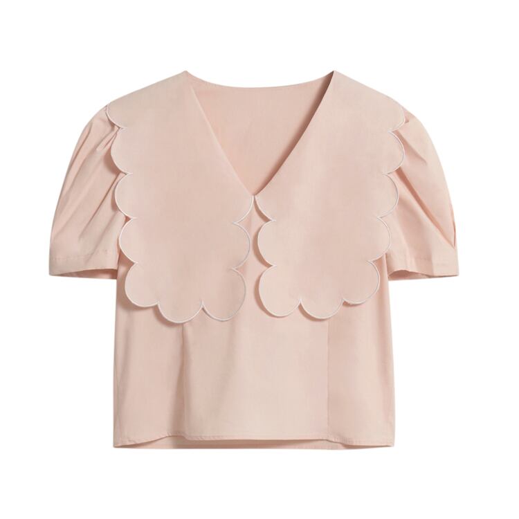 sleeve v neck short shirt《2color》