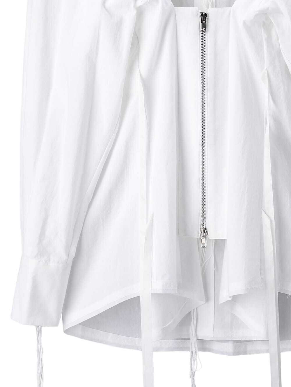 24SS】Midorikawa WAIST ZIP SHIRT (WHITE) MID24SS-SH04 | IAAAM