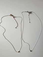 SS スライドマグネットハートビーズネックレス