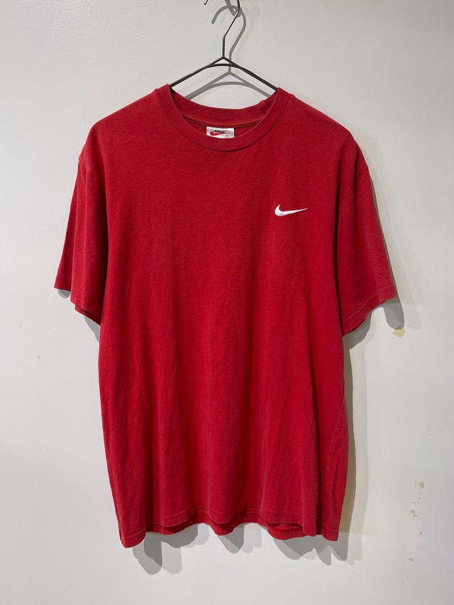 （CS1430）90's NIKE one point logo T-shirt (RED)