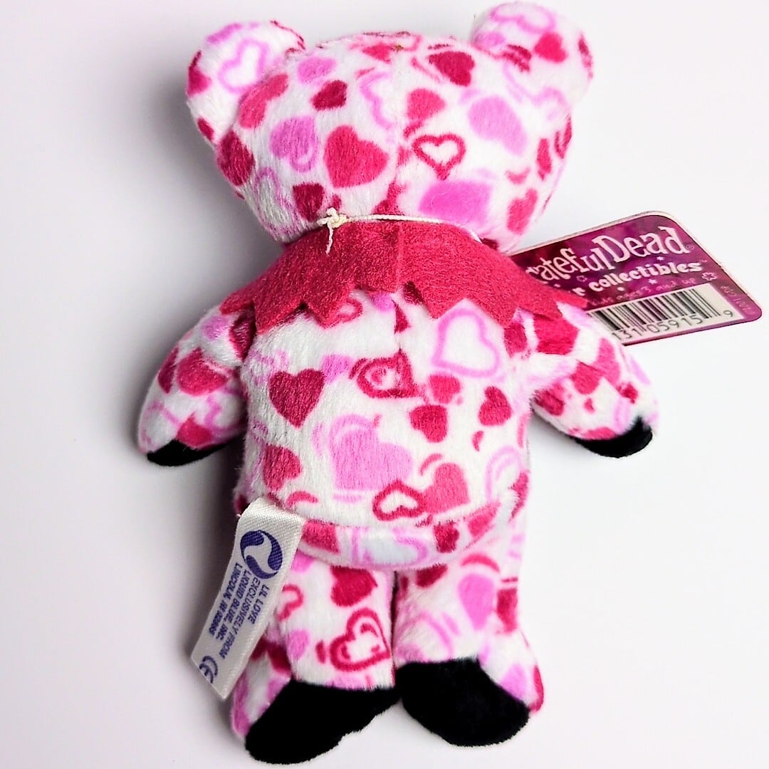 ☆DEADSTOCK / VINTAGE☆ 2001年製【 Grateful Dead(グレイトフルデッド)】5inch 5インチ / Bean Bear ビーンベア / ハート柄 / シリーズA / ベロなし 舌なし  / Lil Love リル・ラブ / 日本限定 JAPAN LIMITED〚アメリカン雑貨 アメトイ〛