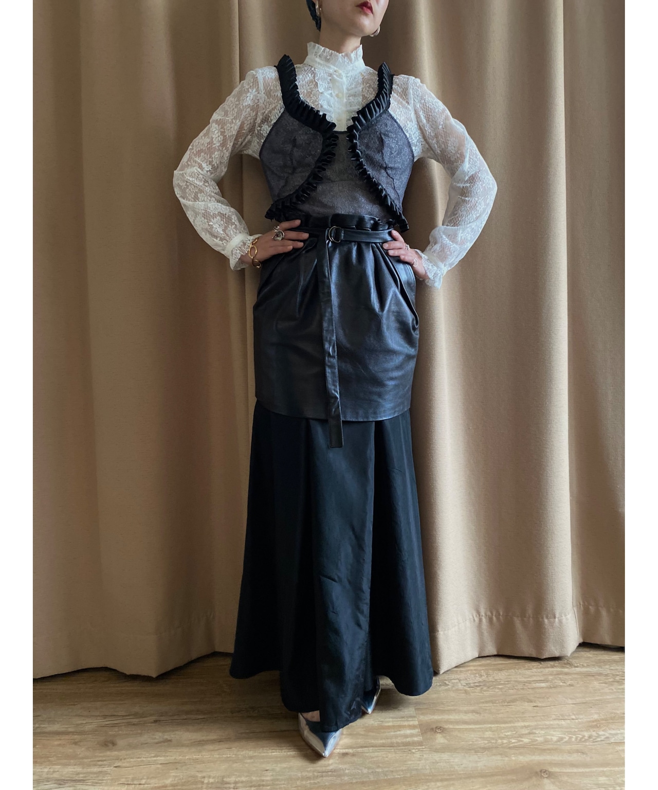 MADE IN BULGARIA lamb leather mini skirt-4213-6