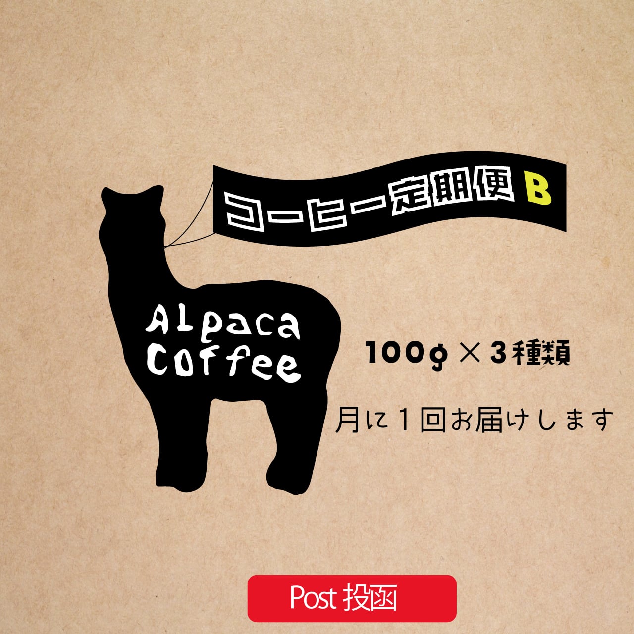 ［定期便］アルパカコーヒー定期便Ｂ（送料込み）