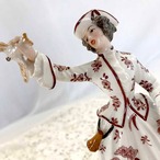 陶器人形  鳥鷲掴み　狩猟　ドレス　猟銃　La Chasse 11OTL34