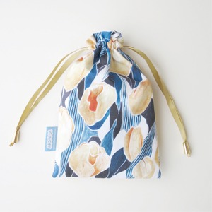 チューリップの巾着ポーチ（yellow）