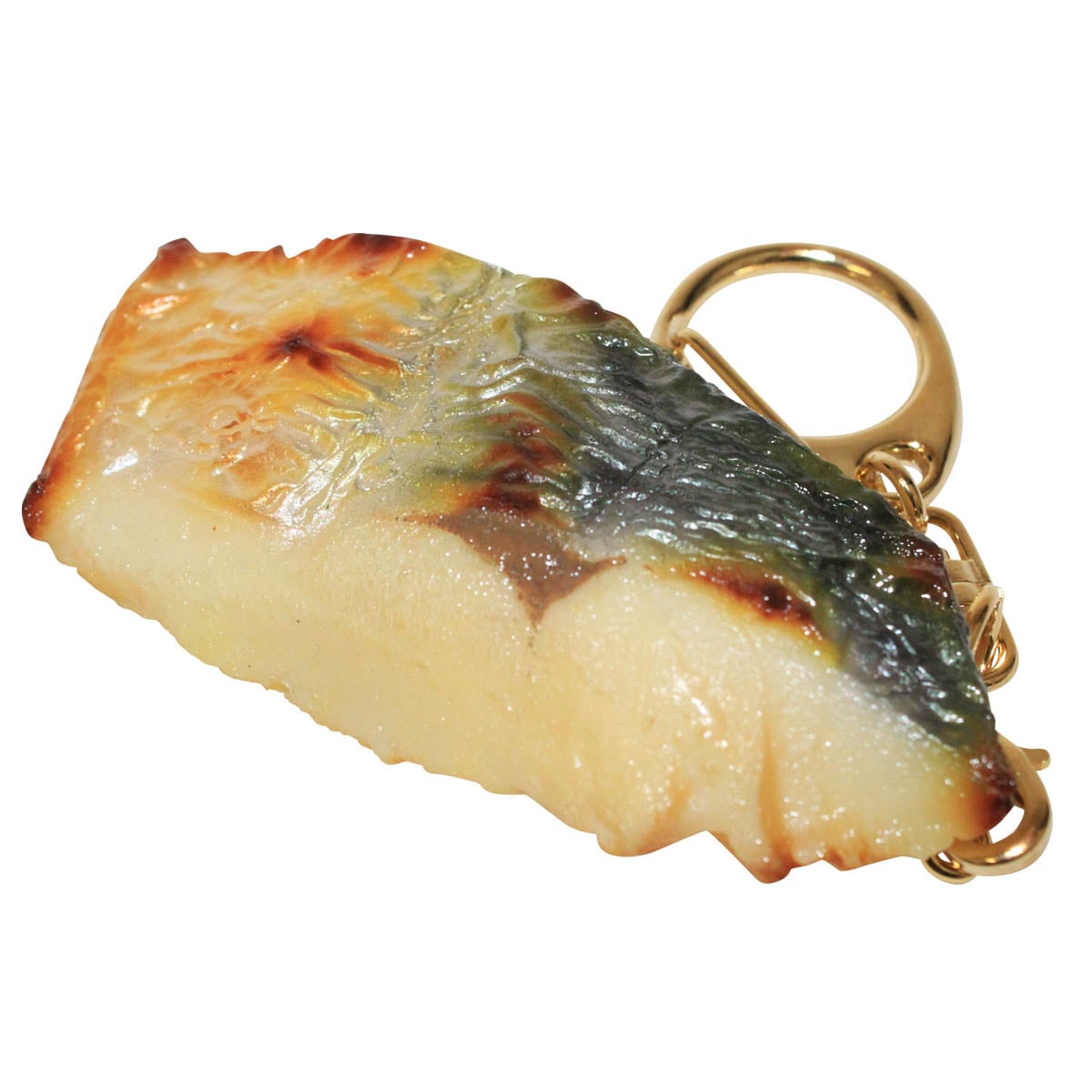 食品サンプル 焼き鯖切り身 キーホルダー
