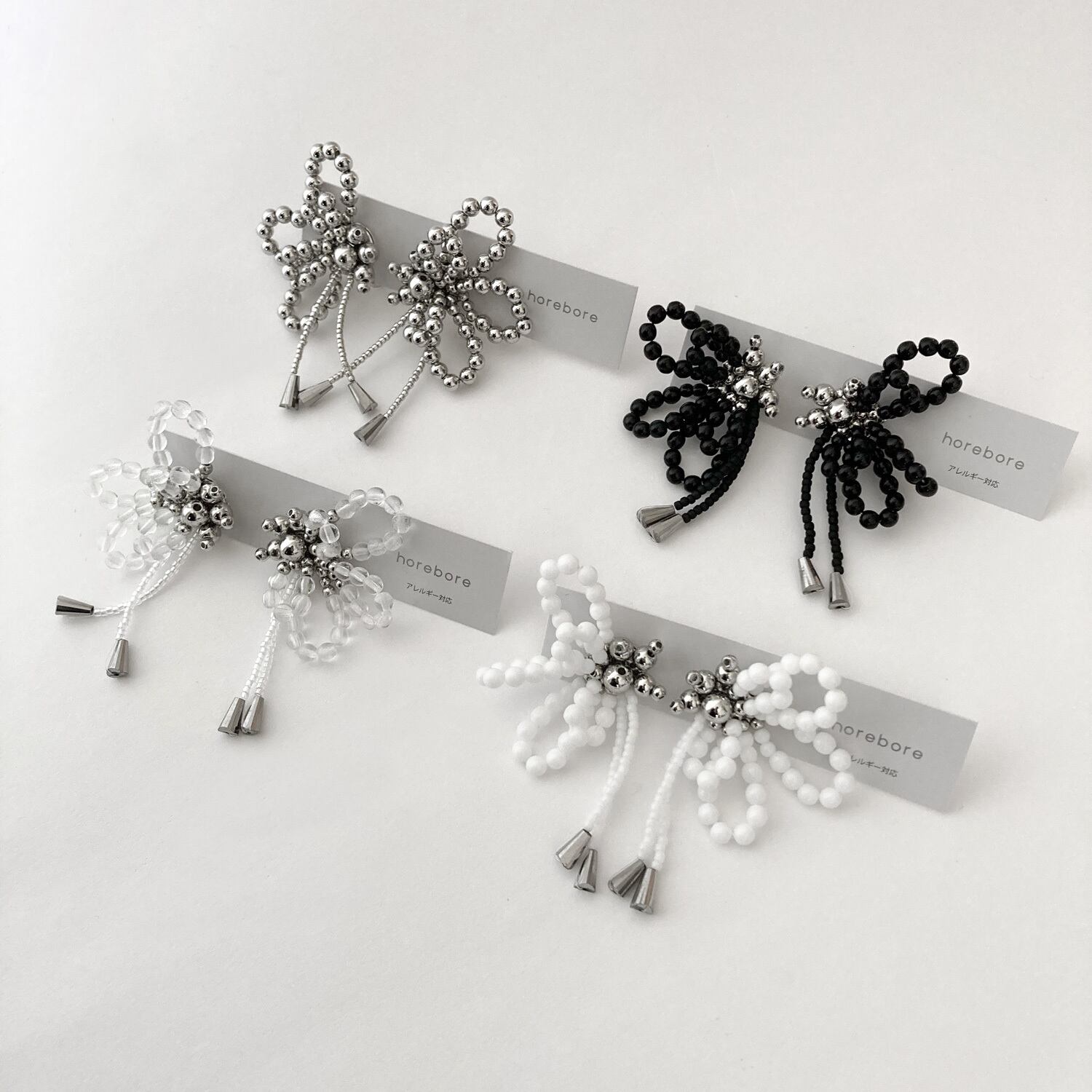 butterfly white (pierce / earring)