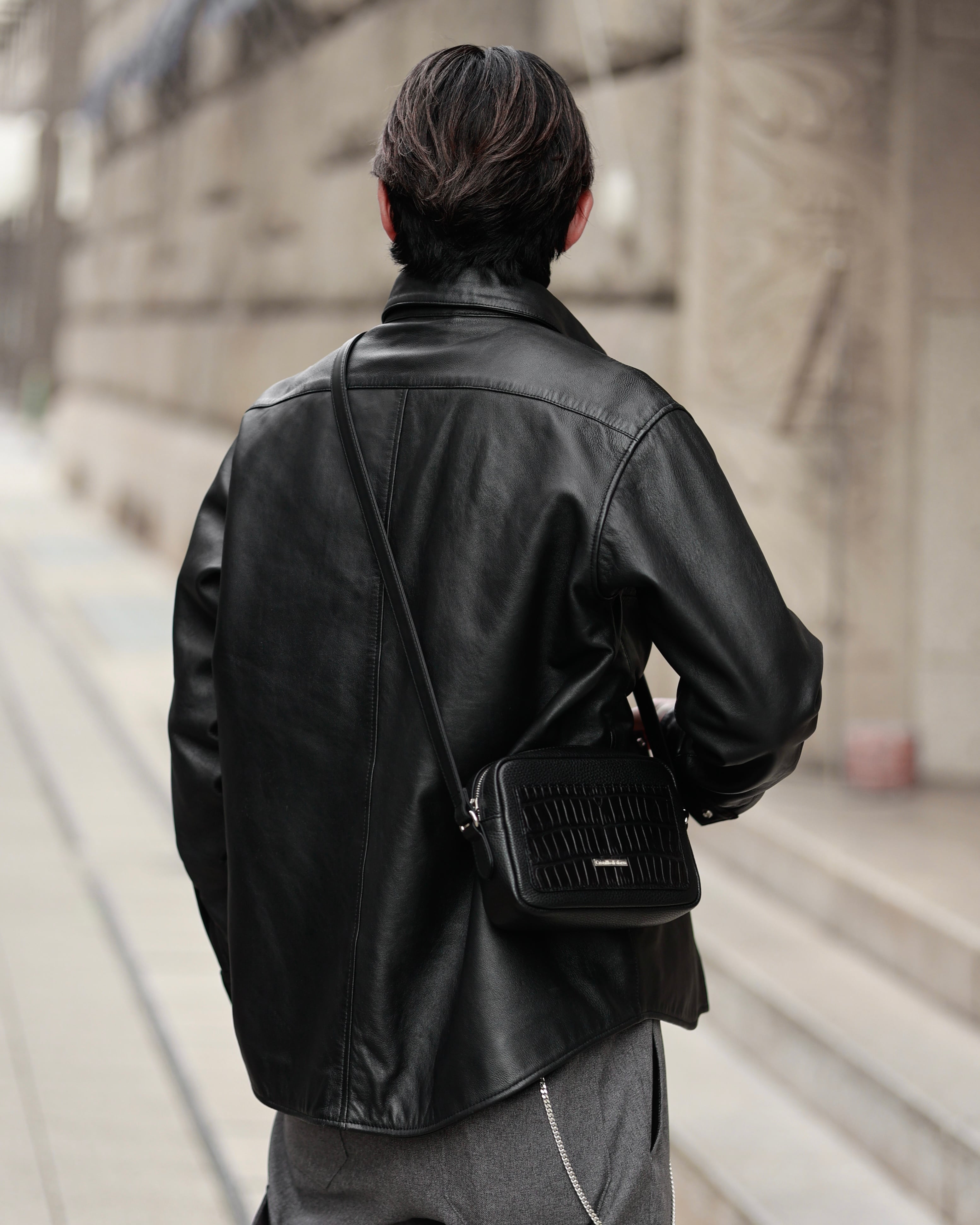 即納在庫追加】Italian Emboss / Crocodile Porosus Mini Shoulder Bag