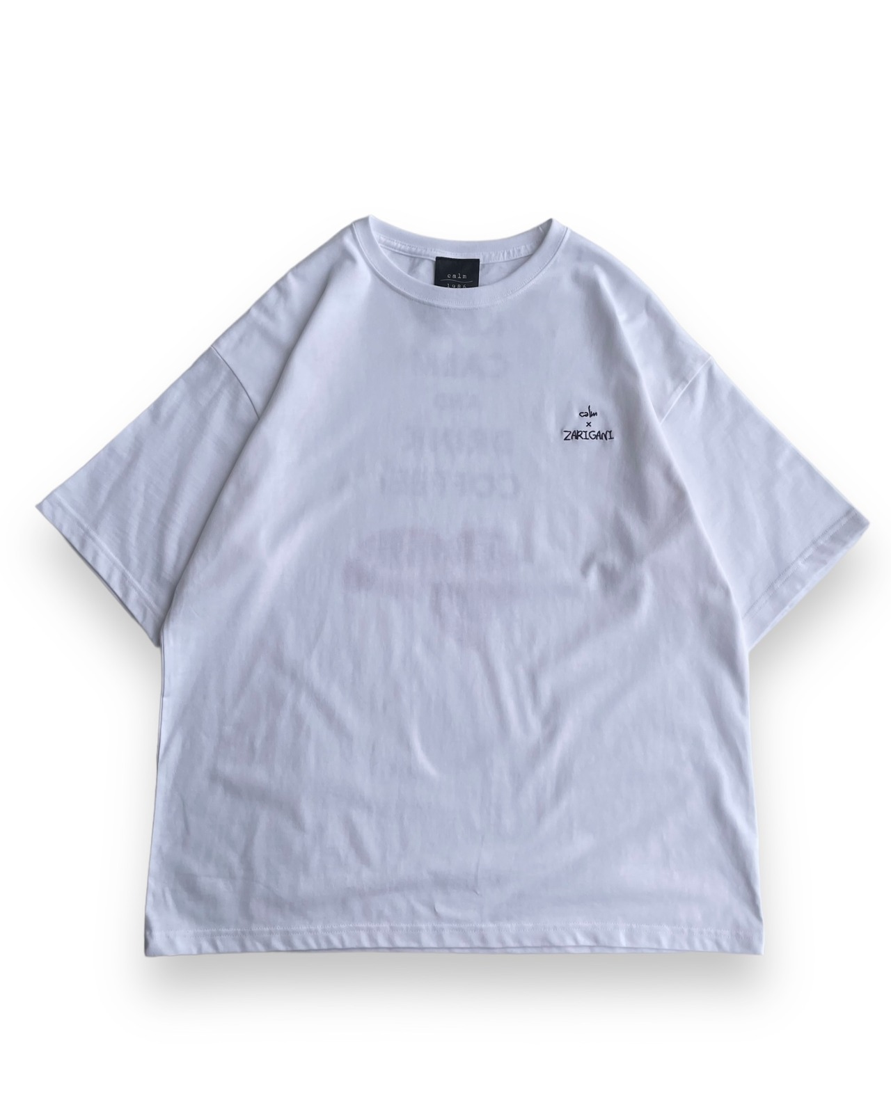 【calm×zarigani】special collaboration tee <white>