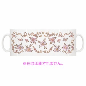花柄全面印刷マグカップ