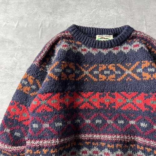 Highland Craft / スコットランド製  high gauge wool knit size 40ins(日本サイズL相当)