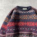 Highland Craft / スコットランド製  high gauge wool knit size 40ins(日本サイズL相当)