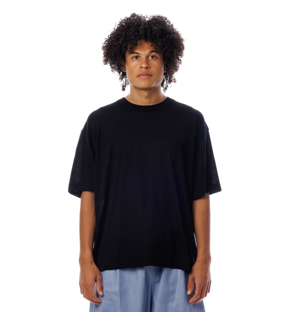 SANDINISTA】Premium Summer Wool T-Shirt / Black / 60426PS04-TP