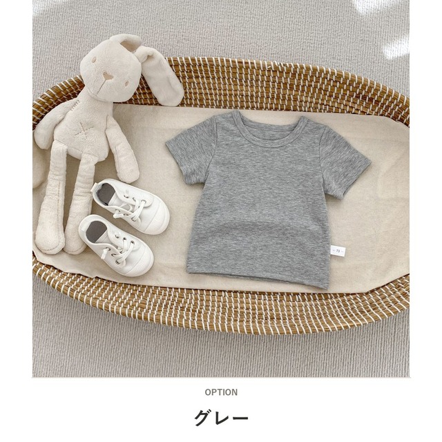【BABY】ベーシッククルーネック半袖Tシャツ - 2