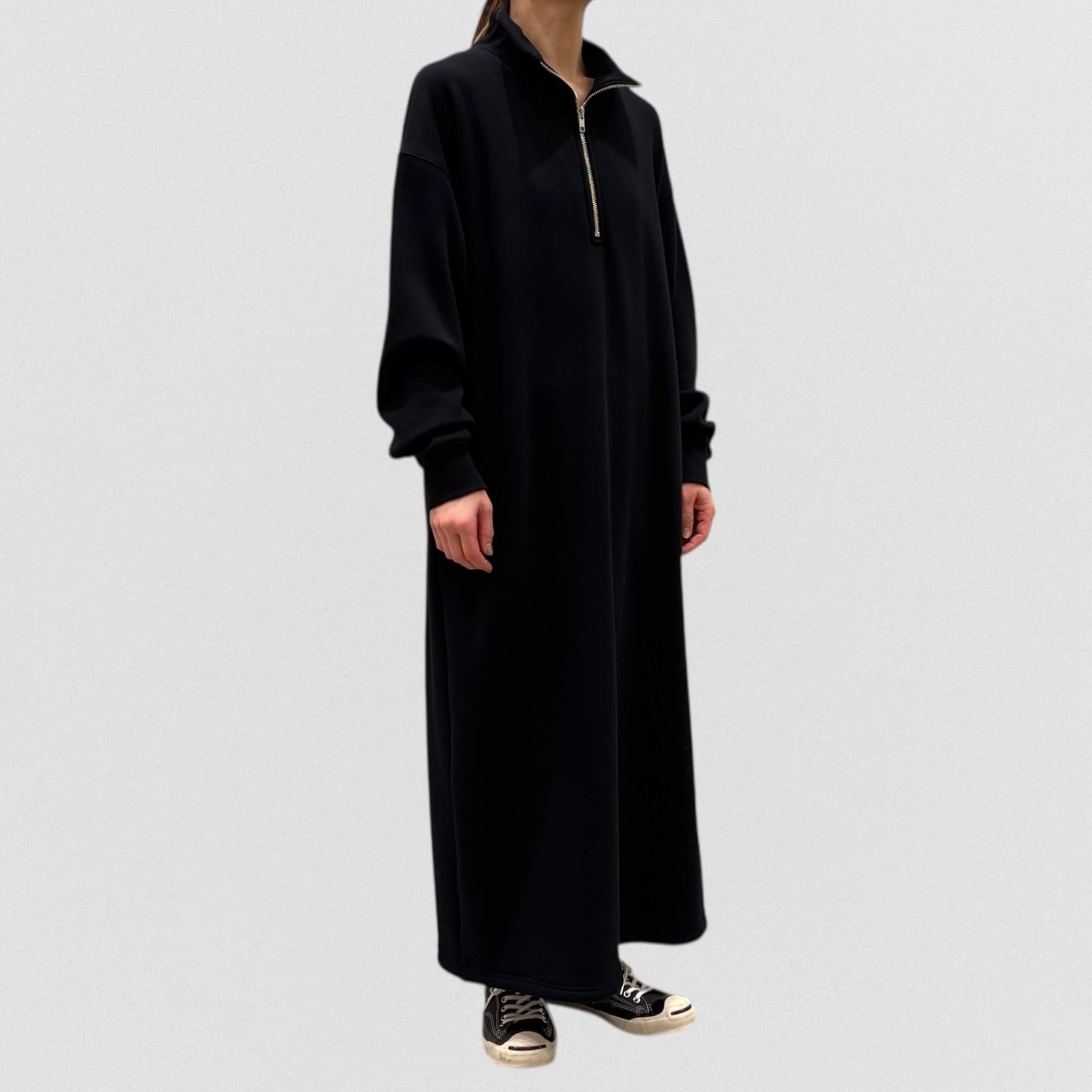 新品 cafune ハーフジップ プルオーバー オーバーサイズ cafune FAMMET ハーフジップワンピース | CoCo Cuore