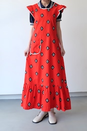 Rhombus dots apron dress