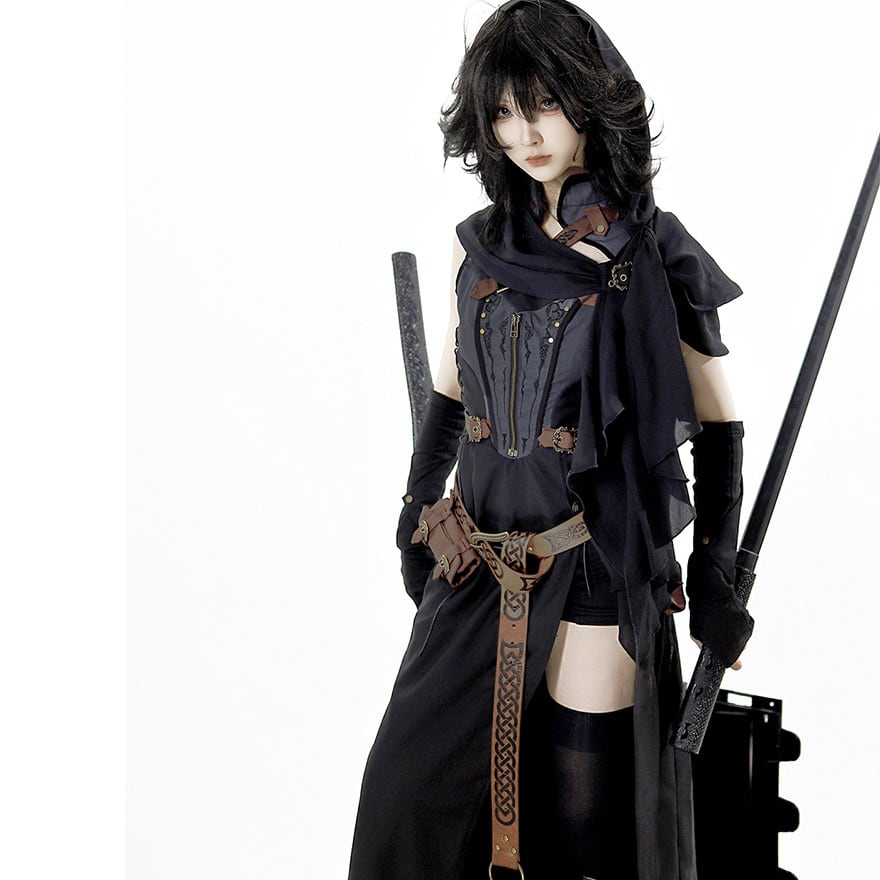 スチームパンク ロリパン コスプレ衣装 ハロウィン 5点セット