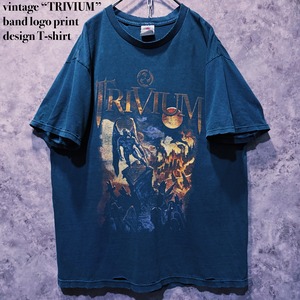 【 doppio】vintage “TRIVIUM” band logo print design T-shirt