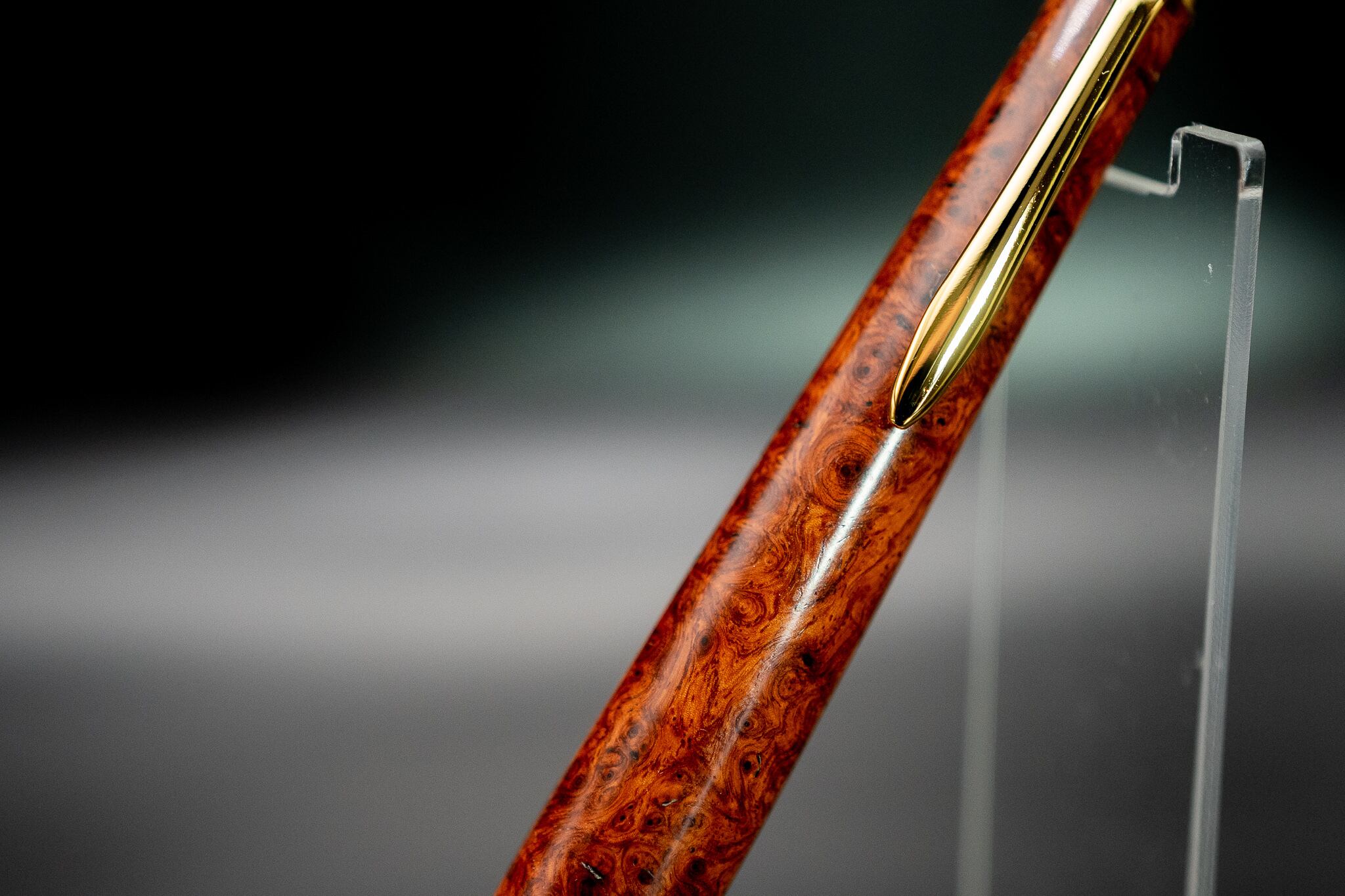 【朱色の銘木】 本花梨こぶ杢 特上 gold MP