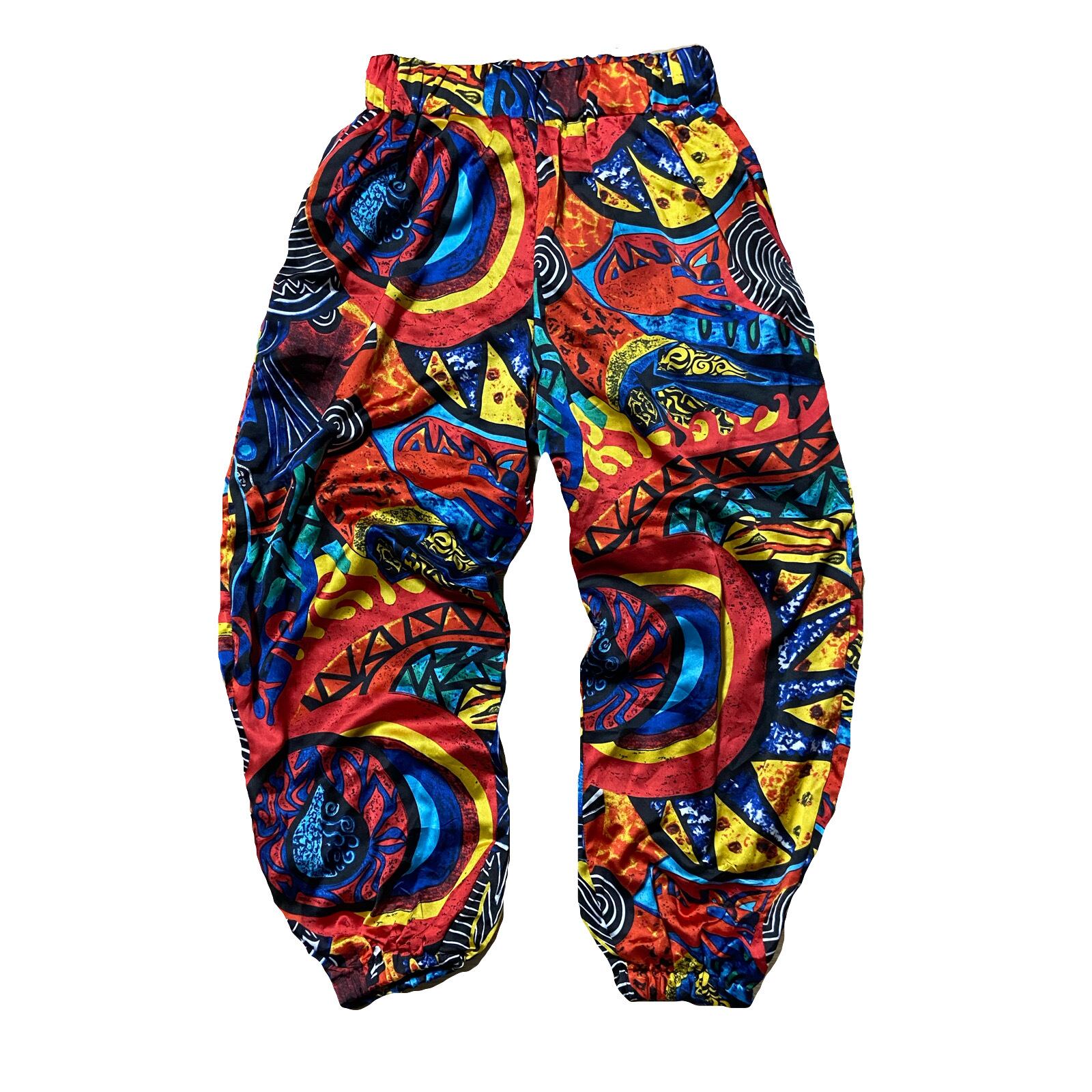 Patterned Loose-Fitting Pants