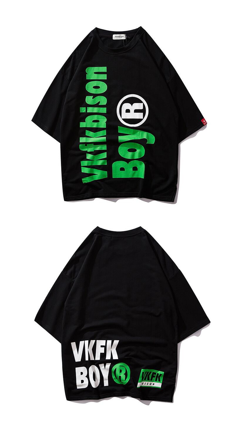 全2色 Tシャツ カットソー プリント カジュアル ストリート 