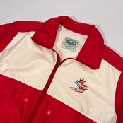 カナダ製 THE SHIRT COMPANY スキー ナイロン ジャケット ジャンパー /レッド×ホワイト メンズ アウトドア ビンテージ