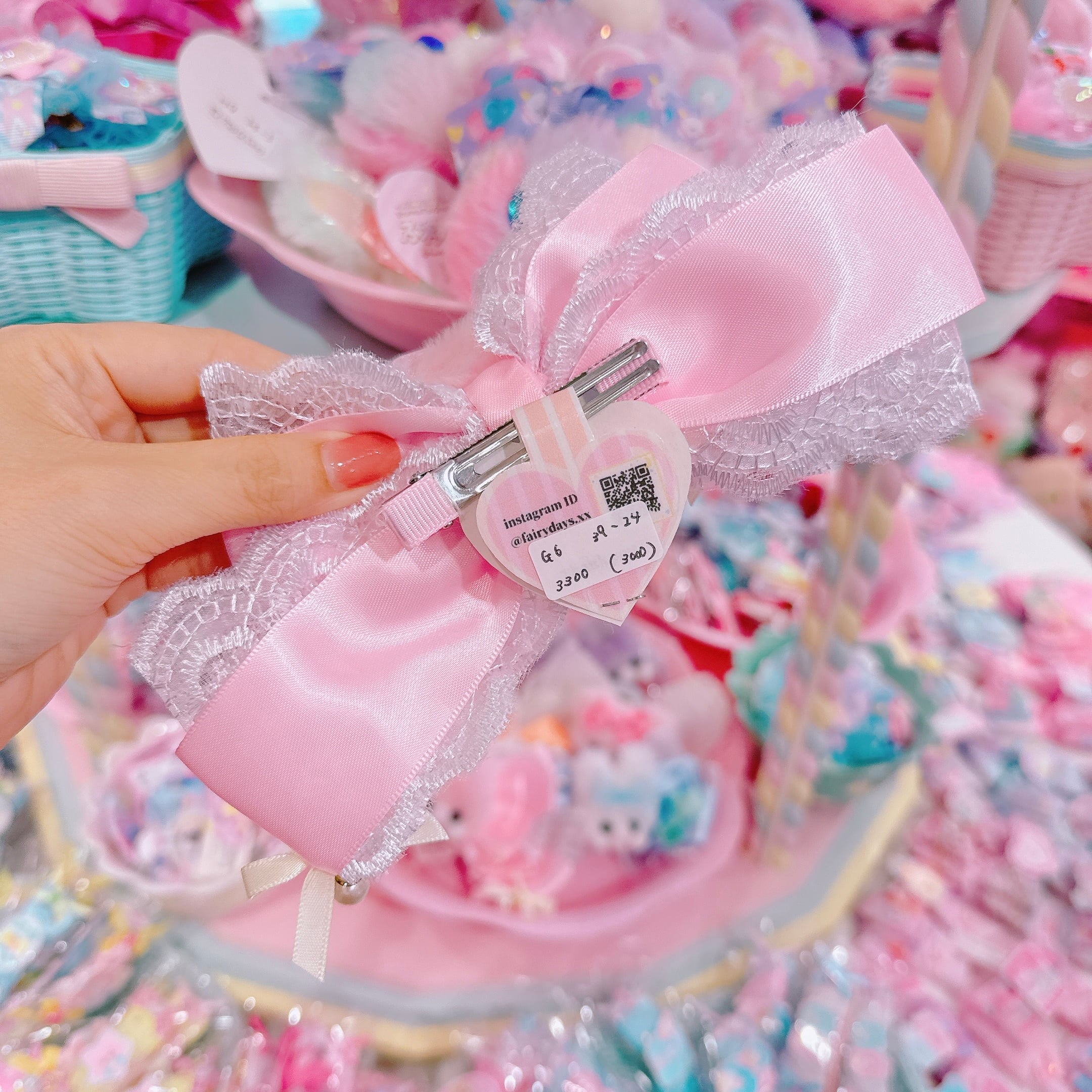 【G6】39-24モグモグちゃんBIGリボンヘアクリップ