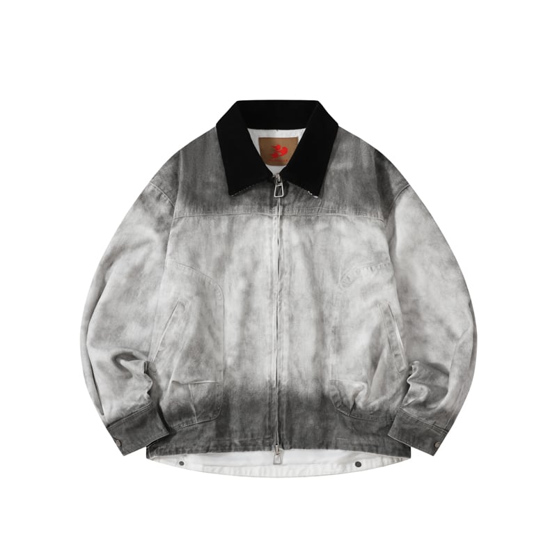 バックロゴウォッシュドグラデーションブルゾン C10771