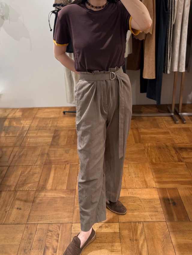 jonnlynx/JL226-PT1082 D-ring belted pants Glen Check