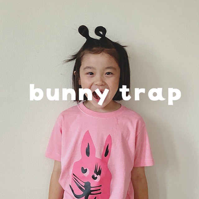 ［会員様限定］KIDS Tee〈 bunnytrap 〉バニートラップ うさぎ　お揃い　アニマル　動物　ピンク