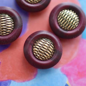 イタリア ボルドー ゴールドチェック 15mm