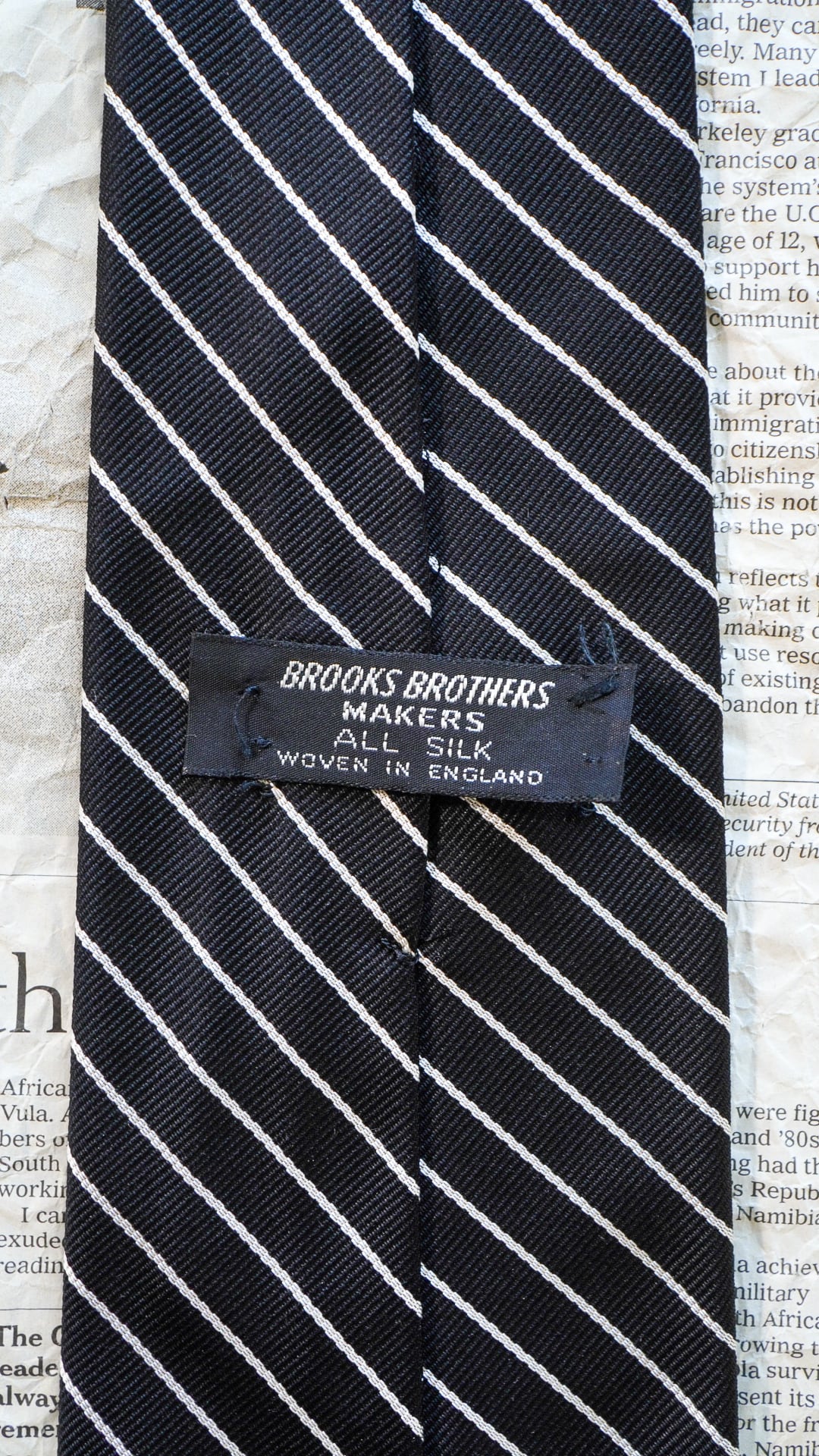 1960s】BROOKS BROTHERS ブルックスブラザーズ レップタイ 《黒タグ