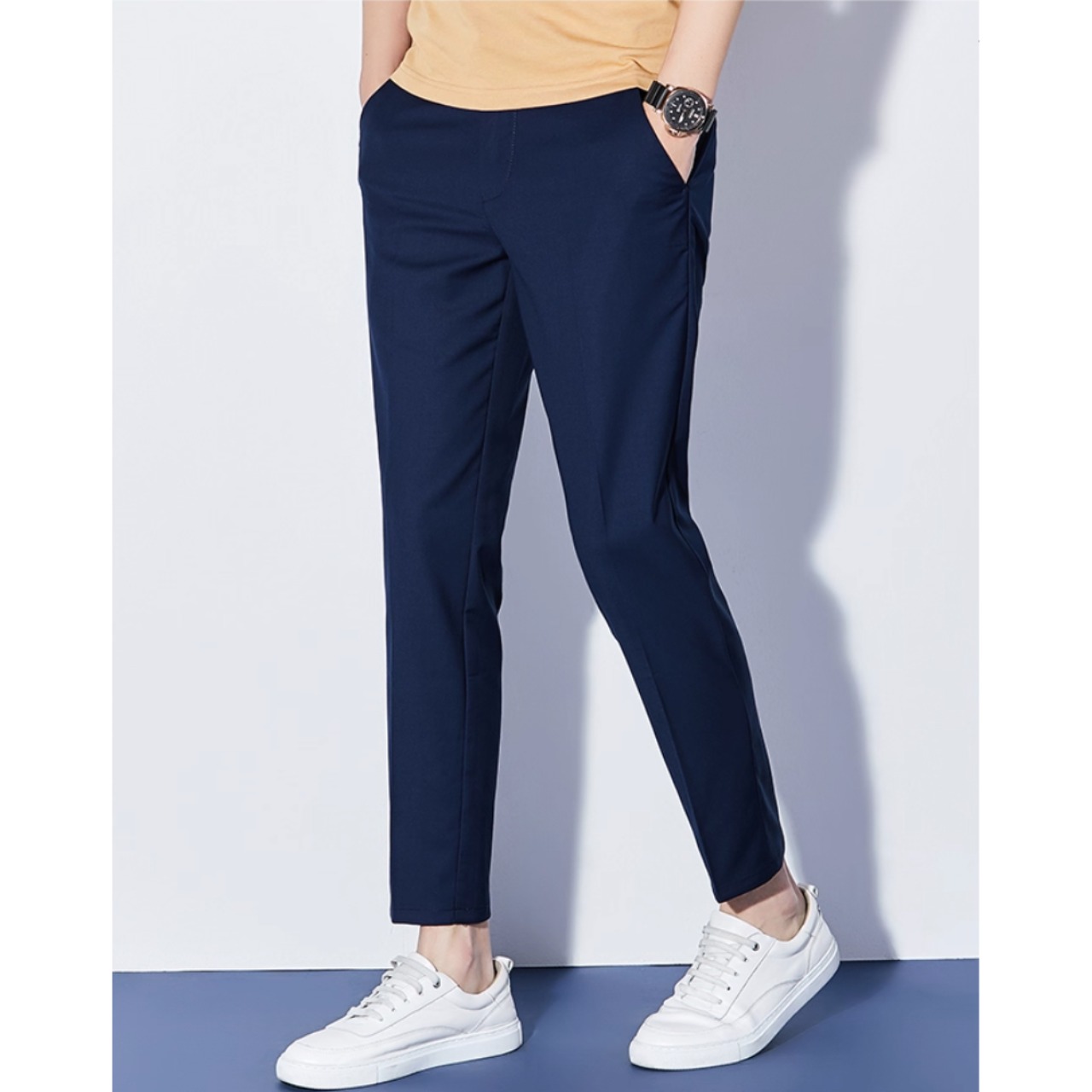 ノータック アンクル丈 テーパードパンツ af0300