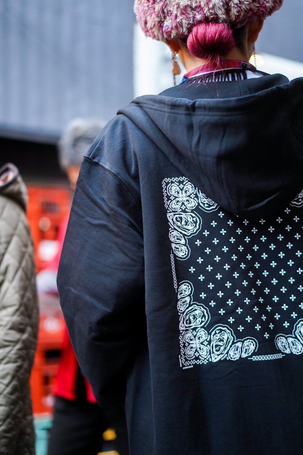 ZIP UP HOODIE GLAY（裏パイル地） | OYSTER COLOR