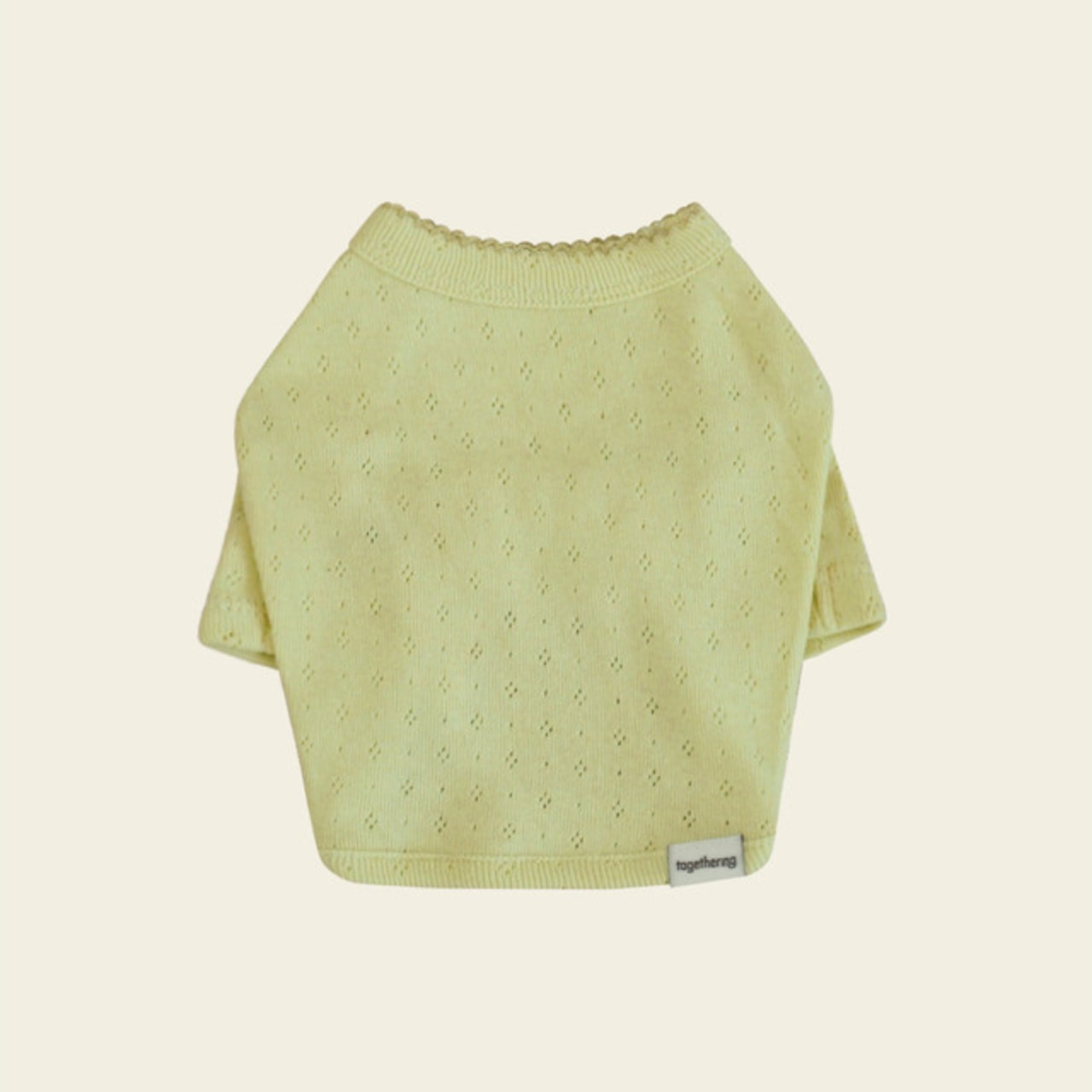 【予約】[ togethering ] Eyelet Crop T-Shirt｜Lime - 1