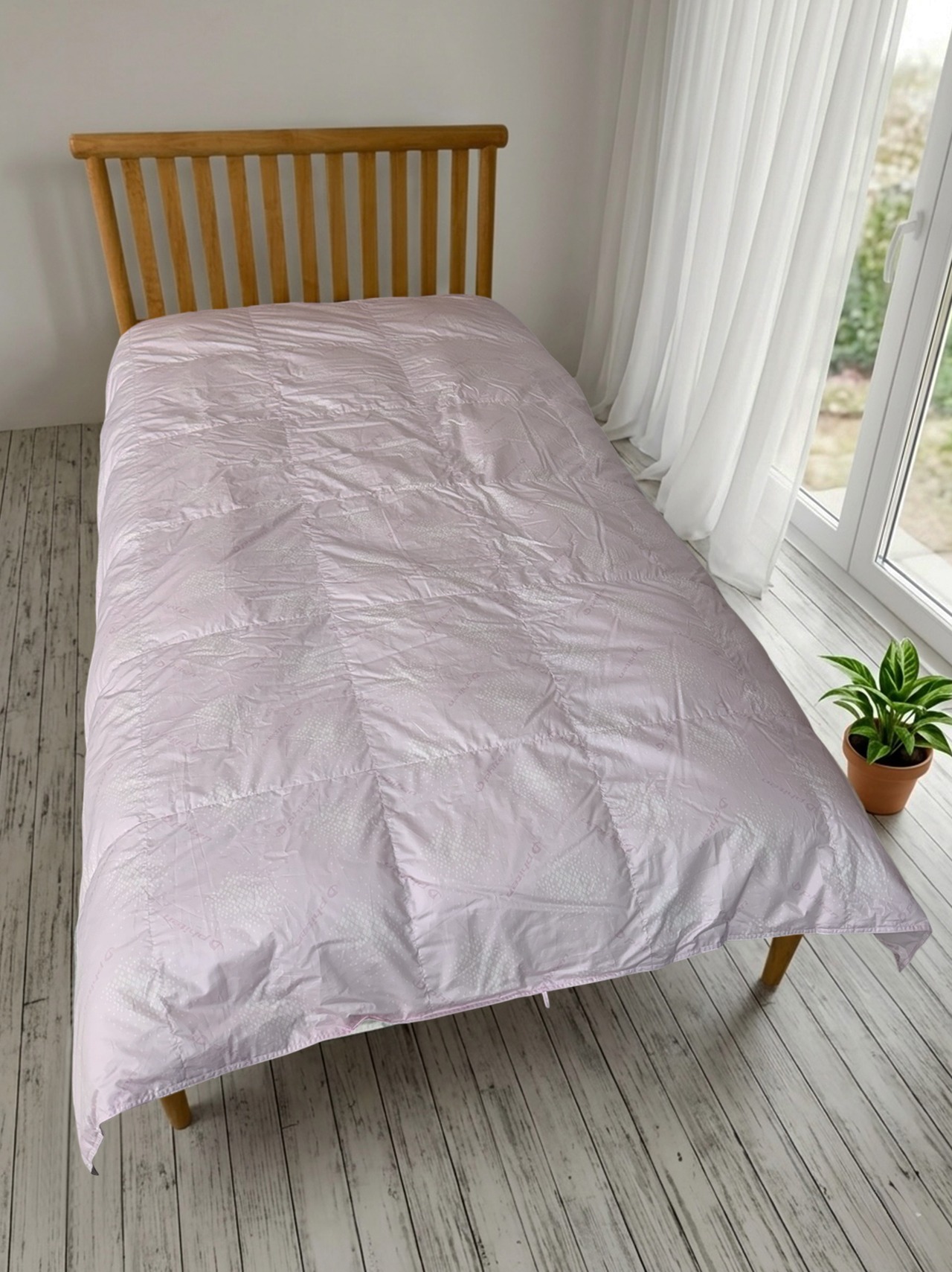 羽毛肌掛ふとん　ユニバ【シングル】【ピンク】