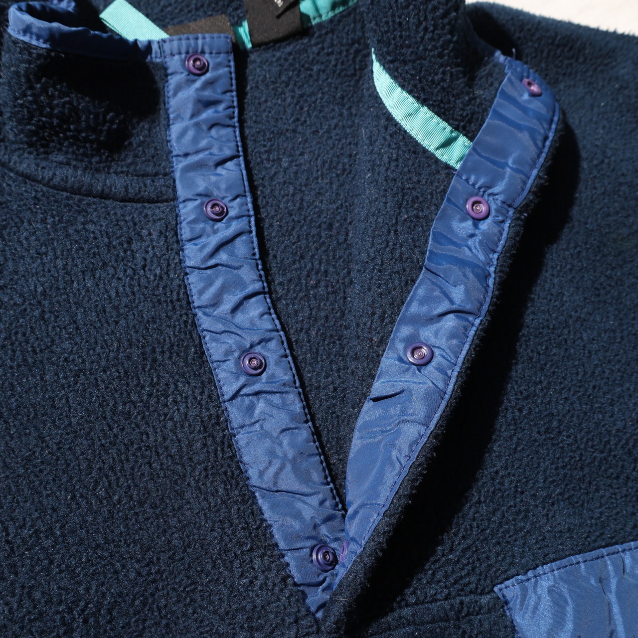 美品 L 93年 雪無し USA ネイビー 旧肉厚個体 Synchilla Snap-T Patagonia シンチラ スナップT パタゴニア