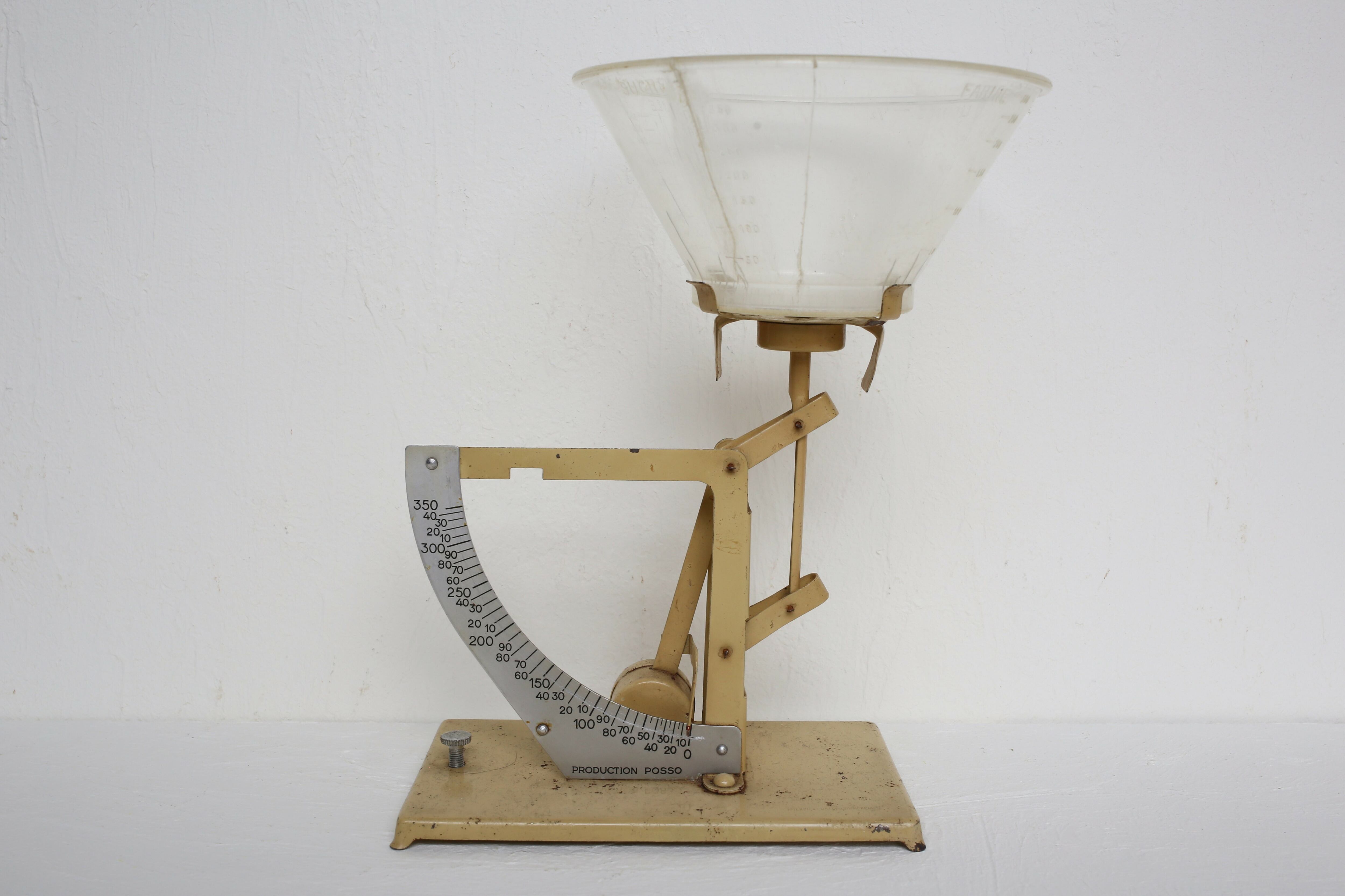 フランス アンティーク ヴィンテージ POSSO カップタイプ スケール ベージュ